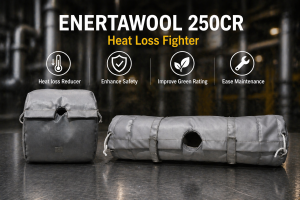 removable insulation blanket for industrial valve reducing heat loss and improving energy efficiency