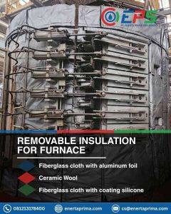 Jaket isolasi penahan panas ekstrem tungku pembakaran furnace pabrik.