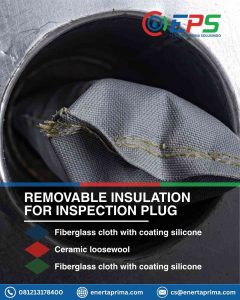 Penutup isolasi lepasan model plug silinder pada lubang inspeksi tangki.