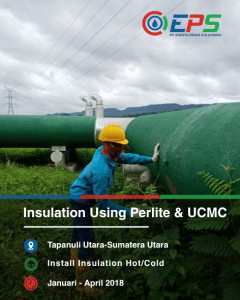 Pemasangan peredam panas/dingin dengan material perlite dan ucmc