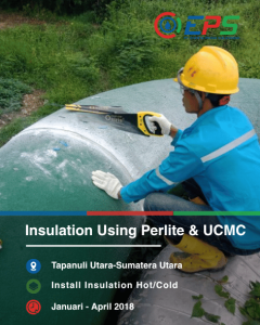 Pemasangan peredam panas/dingin dengan material perlite dan ucmc