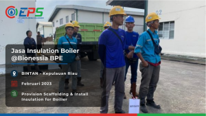 Pemasangan scaffolding dan insulasi boiler