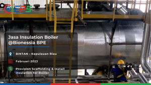 Pemasangan scaffolding dan insulasi boiler
