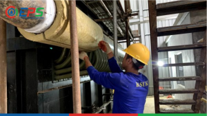 Pemasangan scaffolding dan insulasi boiler