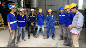 Pemasangan scaffolding dan insulasi boiler