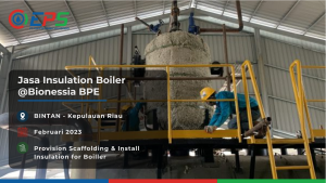 Pemasangan scaffolding dan insulasi boiler