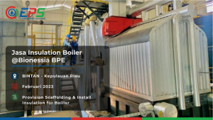 Pemasangan kembali peredam panas column shell dan pembersihan, sand blasting ulang dan pengecetan ulang